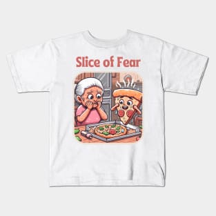 Slice of fear - funny pizza Kids T-Shirt